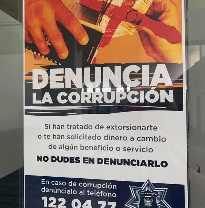 Numéro de téléphone pour dénonciation de la corruption à La Paz Mexique